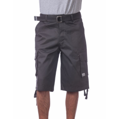 Pro Club Cotton Twill Cargo Shorts With Belt