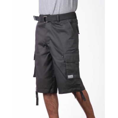 Pro Club Cotton Twill Cargo Shorts With Belt