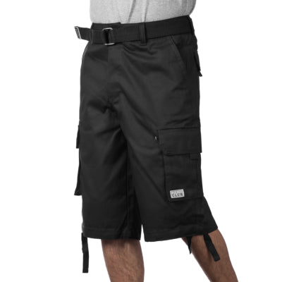 Pro Club Cotton Twill Cargo Shorts With Belt
