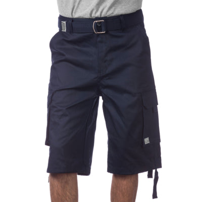 Pro Club Cotton Twill Cargo Shorts With Belt