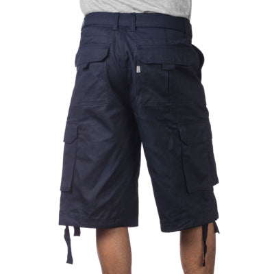 Pro Club Cotton Twill Cargo Shorts With Belt