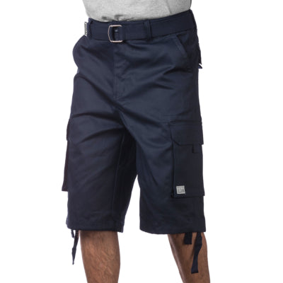 Pro Club Cotton Twill Cargo Shorts With Belt