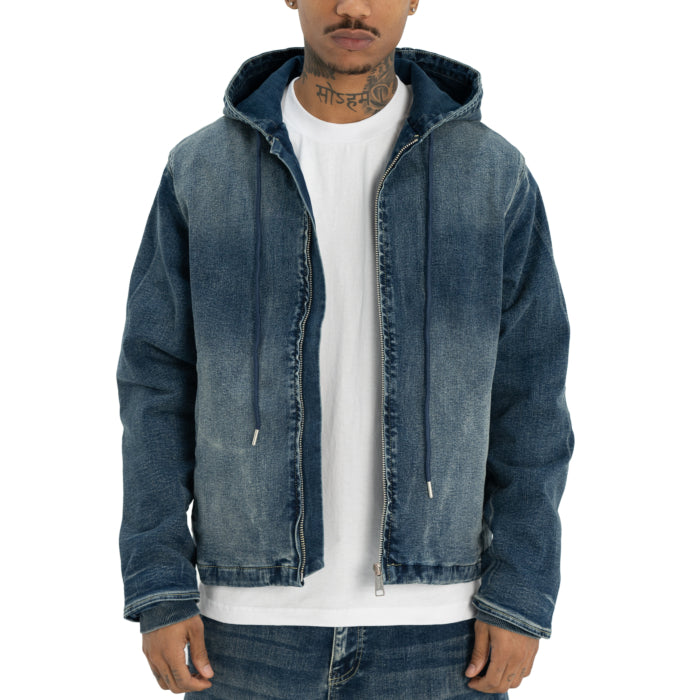 Pro Club Men's Heavyweight Denim Zip-Up Jacket image 1