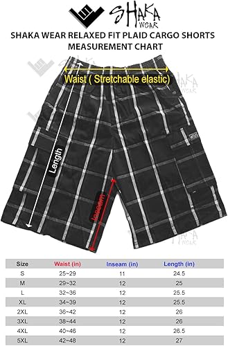 Shaka Wear Plaid Cargo Shorts image 5