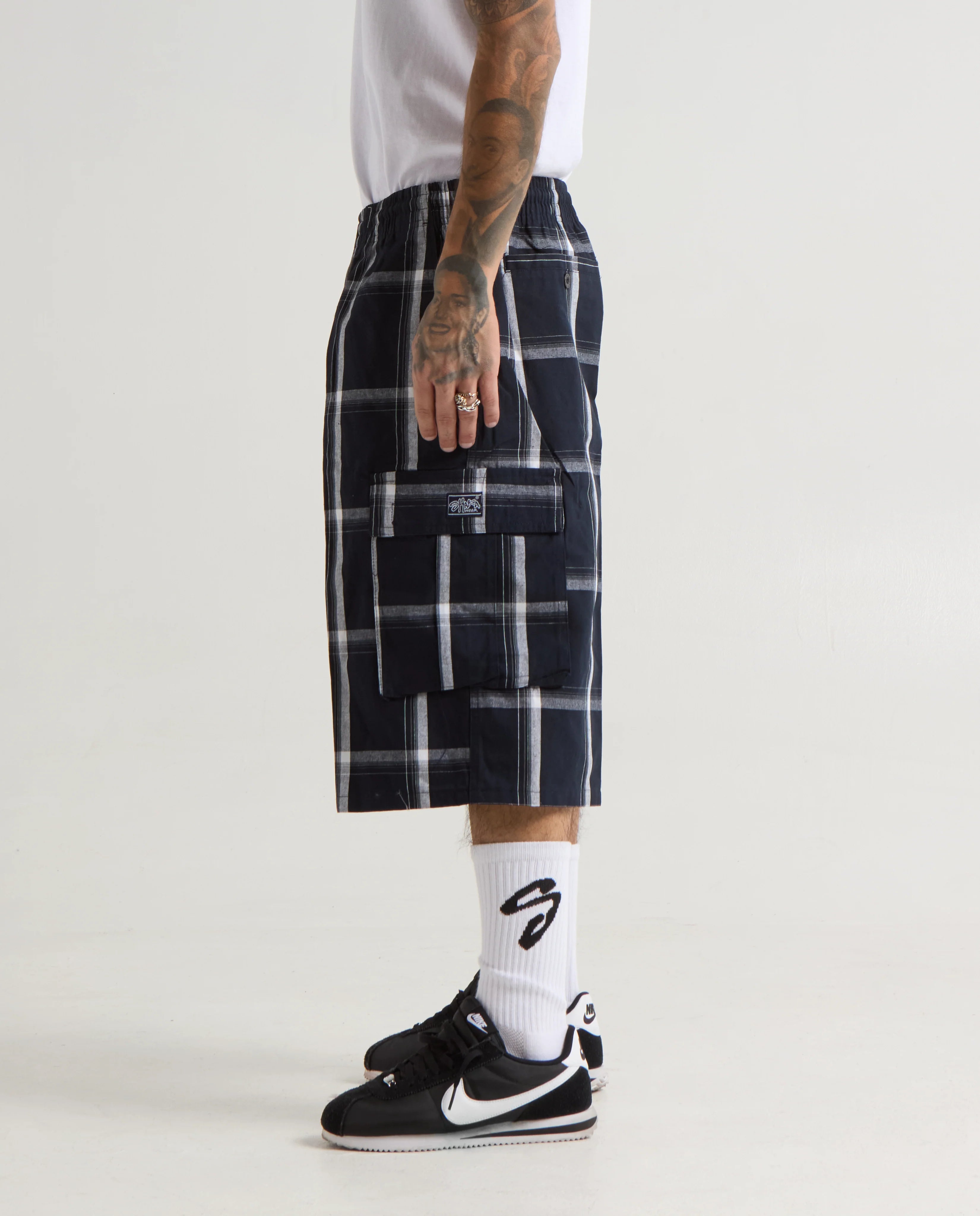 Shaka Wear Plaid Cargo Shorts image 4