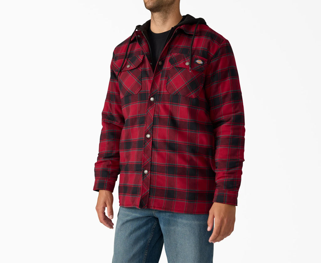 Dickies Water Repellent Flannel Hooded Shirt Jacket image 0