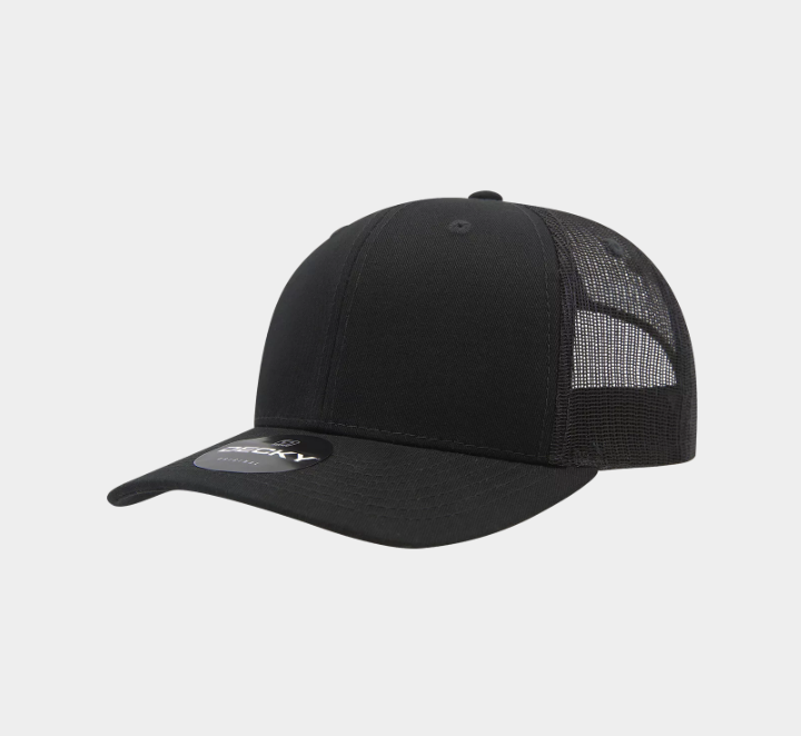 Decky Mid Profile Structured Cotton Blend Trucker Snapback image 0