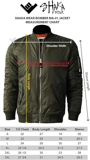 Shaka Wear Men's Flight/Bomber Jacket image 6