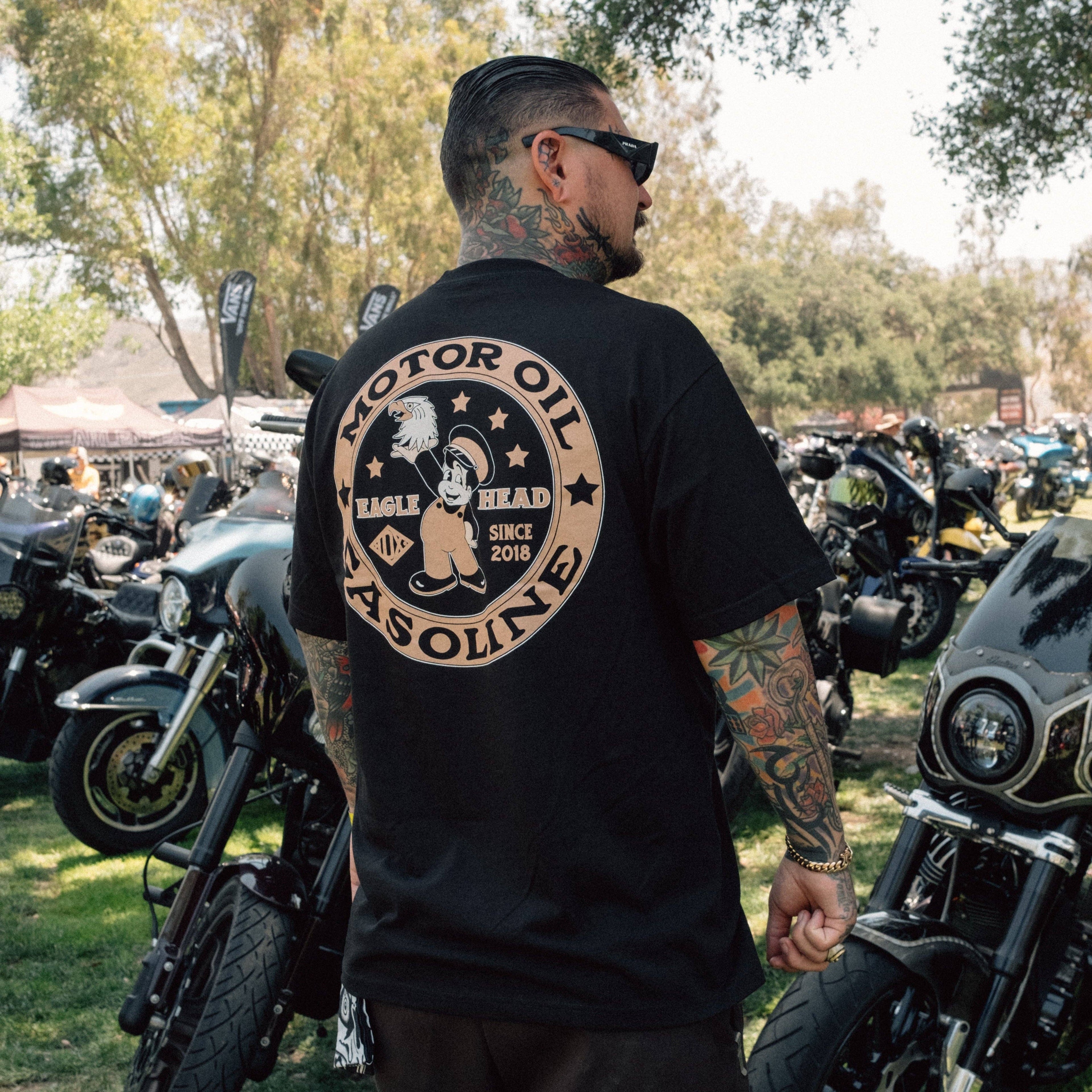 Eagle Head Gas and Oil Tee: L