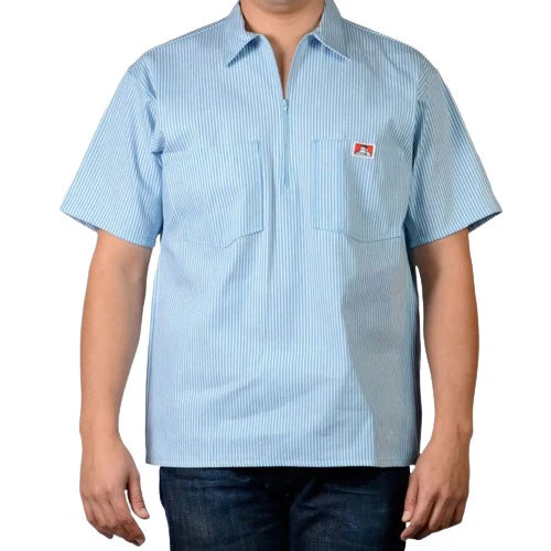 Ben Davis 1/2 Zip Short Sleeve (Stripe) Work Shirt image 0