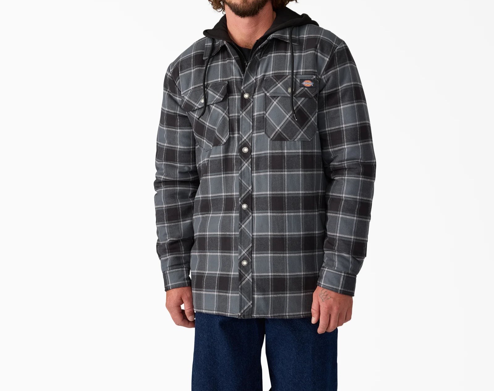 Dickies Water Repellent Flannel Hooded Shirt Jacket image 3