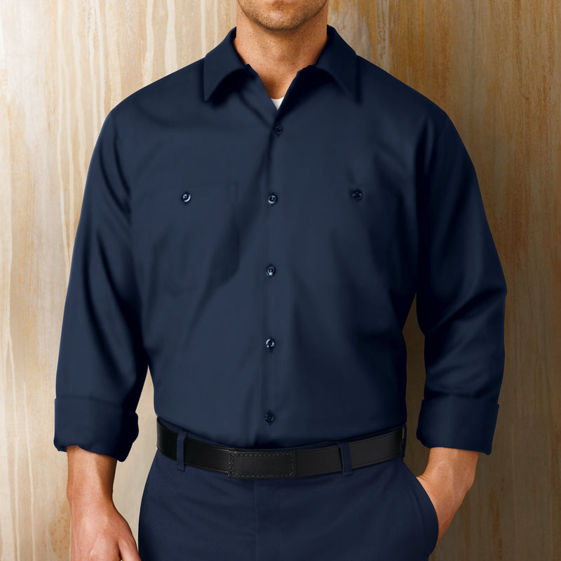 REDKAP Men's Long Sleeve Industrial Work Shirt