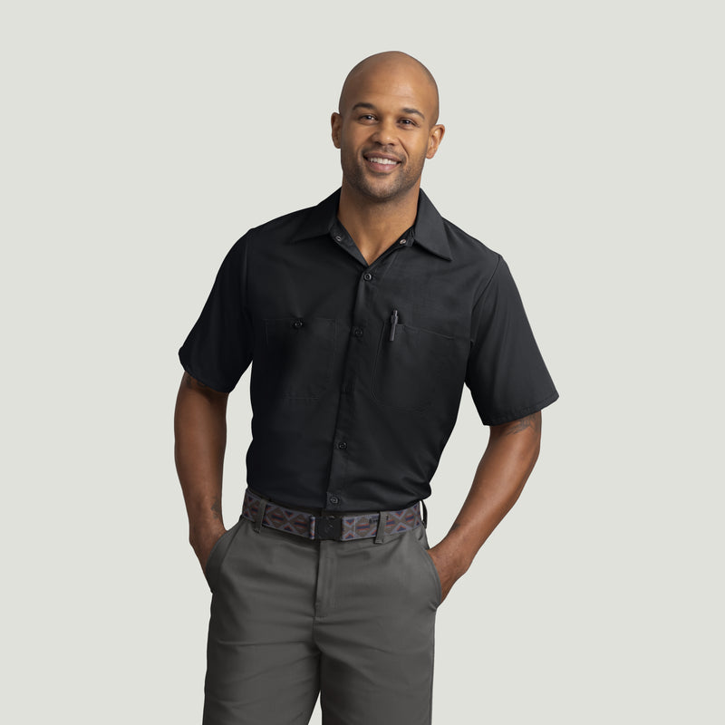 REDKAP Men's Short Sleeve Industrial Work Shirt