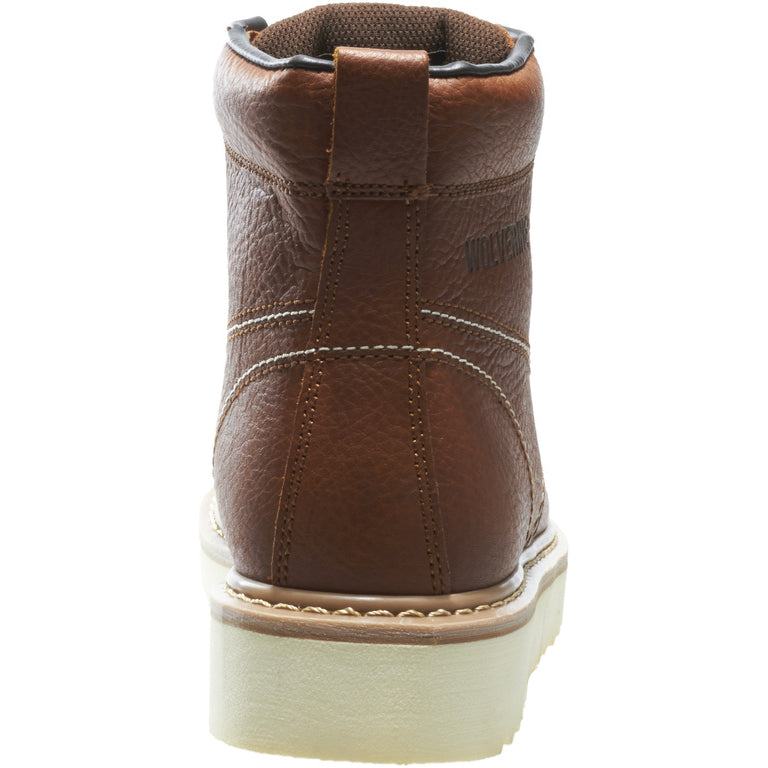 WOLVERINE MEN'S WORK WEDGE "6 IN" WORK BOOTS (BROWN)