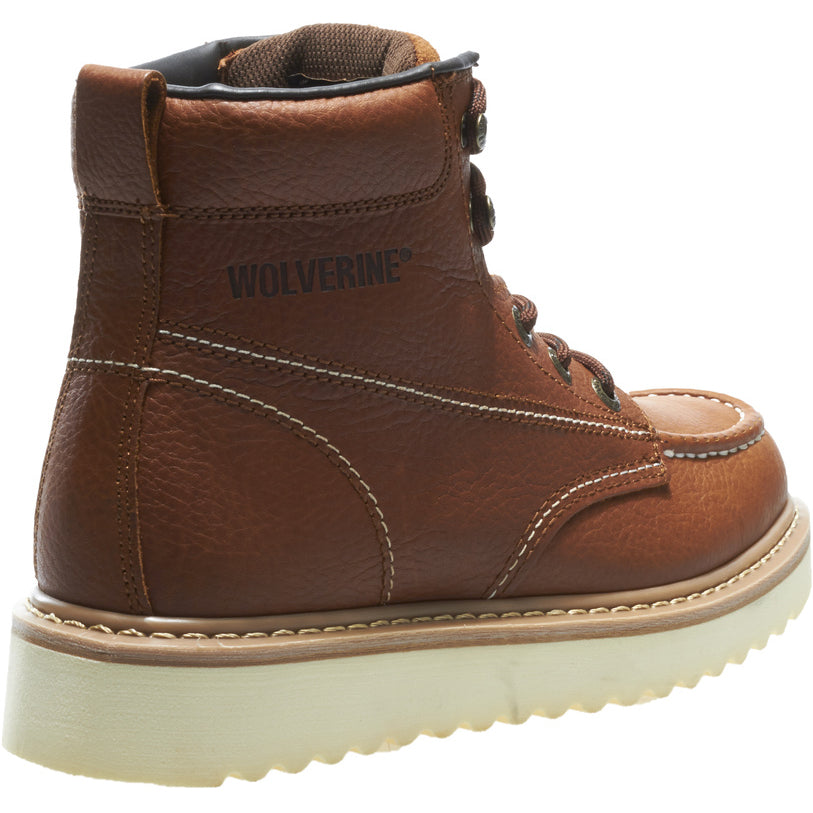 WOLVERINE MEN'S WORK WEDGE "6 IN" WORK BOOTS (BROWN)