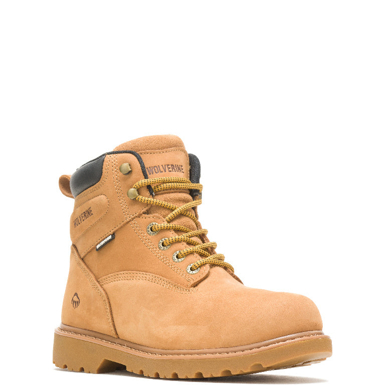 WOLVERINE MEN'S FLOORHAND WATERPROOF 6" WORK BOOT (WHEAT)