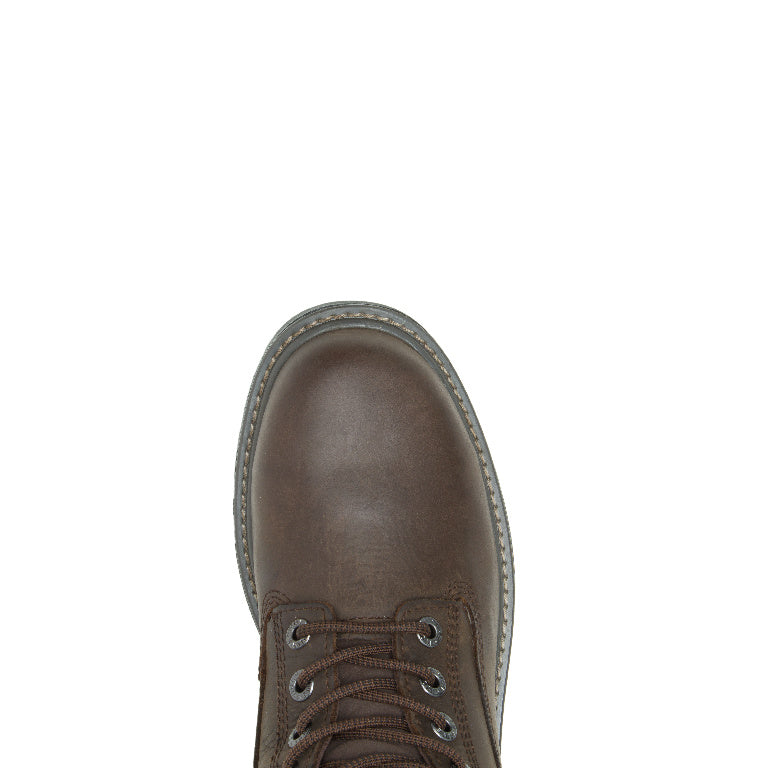 WOLVERINE MEN'S FLOORHAND WATERPROOF 6" WORK BOOT (DK BROWN)