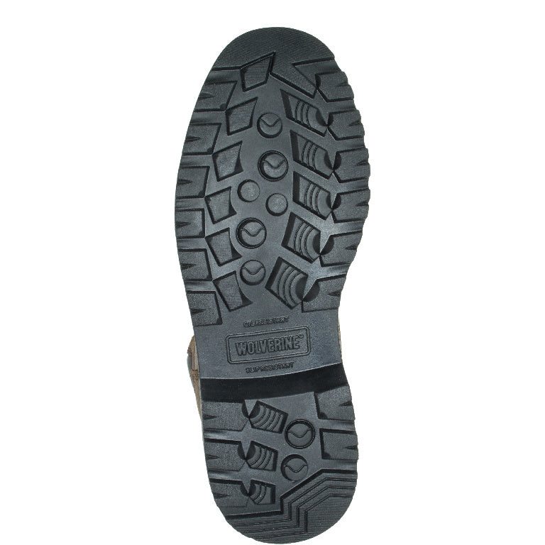 WOLVERINE MEN'S FLOORHAND WATERPROOF 6" WORK BOOT (DK BROWN)