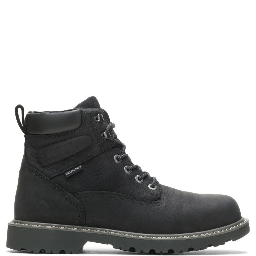 WOLVERINE MEN'S FLOORHAND WATERPROOF 6" WORK BOOT (BLACK)