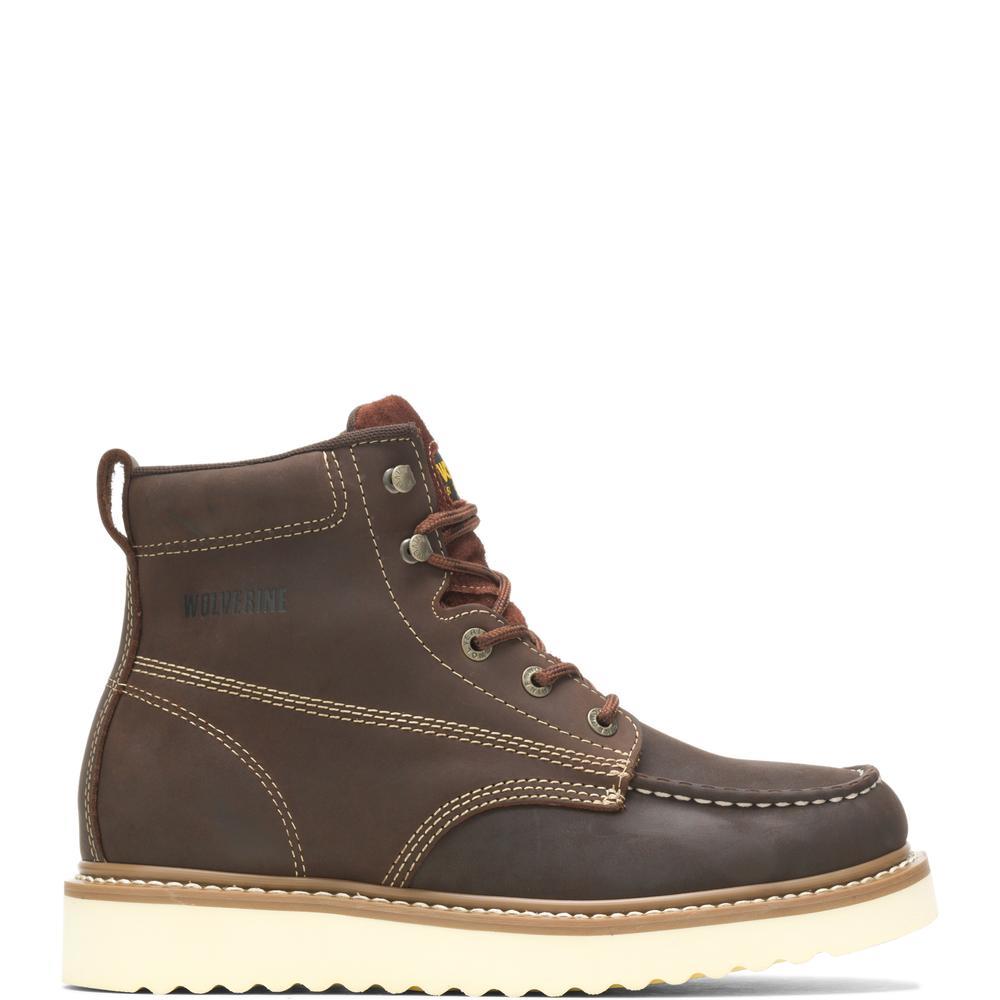 WOLVERINE MEN'S LOADER "6 IN" WEDGE WORK BOOTS (BROWN)