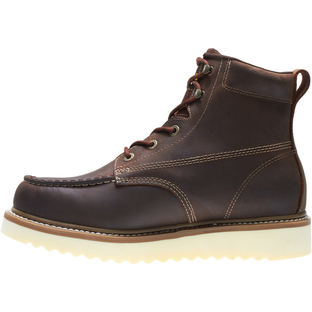 WOLVERINE MEN'S LOADER "6 IN" WEDGE WORK BOOTS (BROWN)