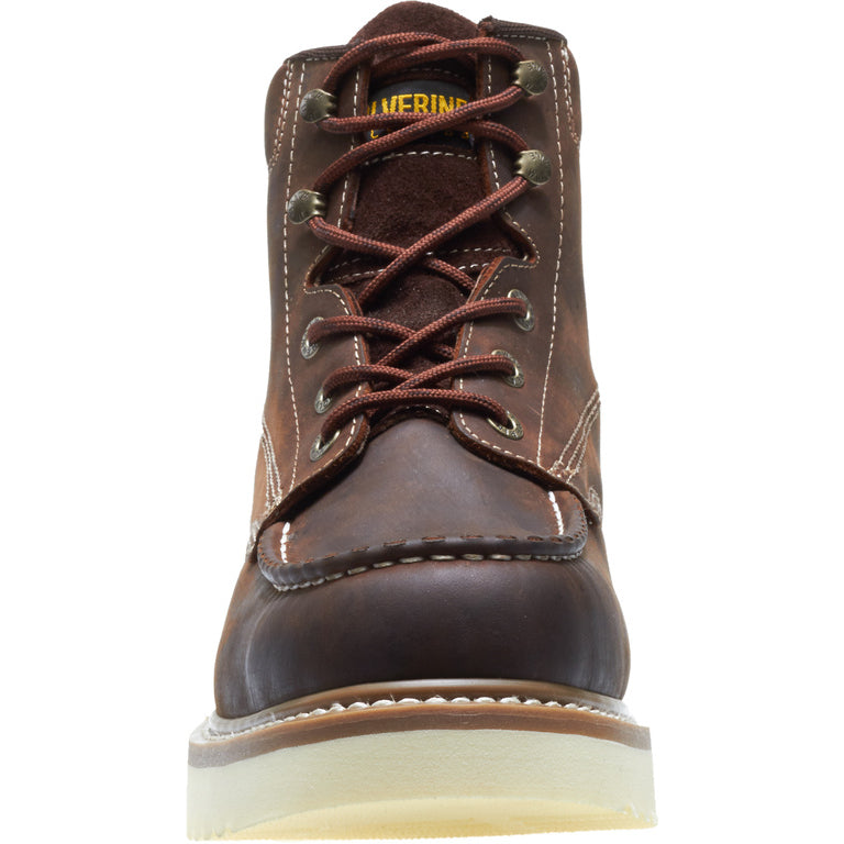 WOLVERINE MEN'S LOADER "6 IN" WEDGE WORK BOOTS (BROWN)