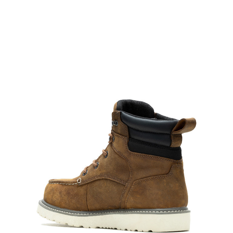 WOLVERINE MEN'S TRADE WEDGE WP/STEELTOE BOOTS (SUDAN BROWN)