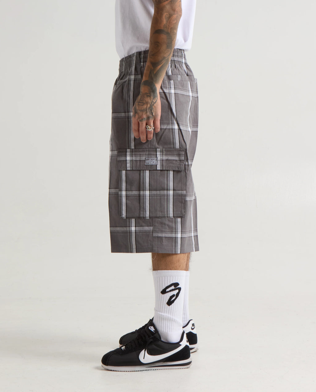 Shaka Wear Plaid Cargo Shorts image 8