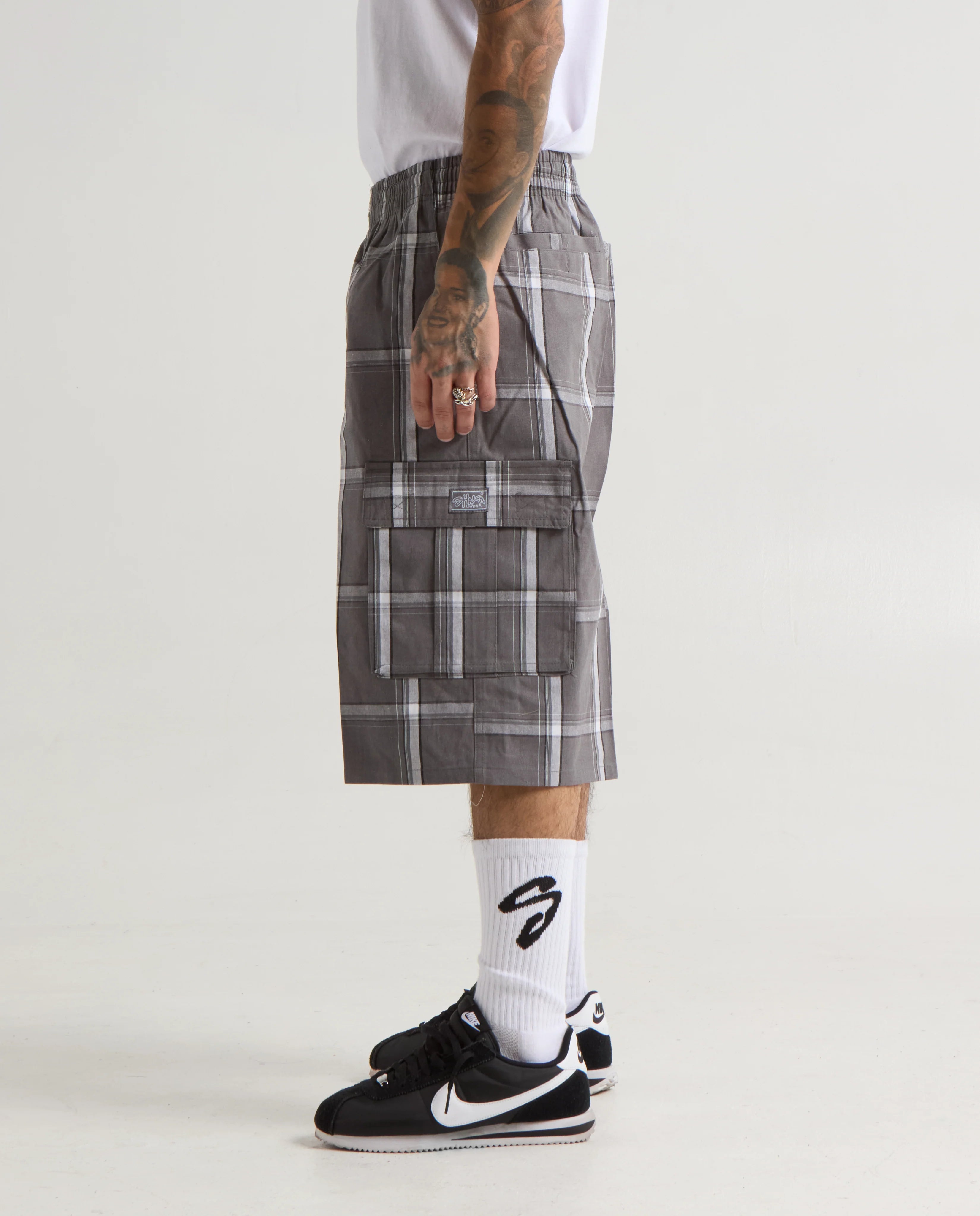 Shaka Wear Plaid Cargo Shorts image 8