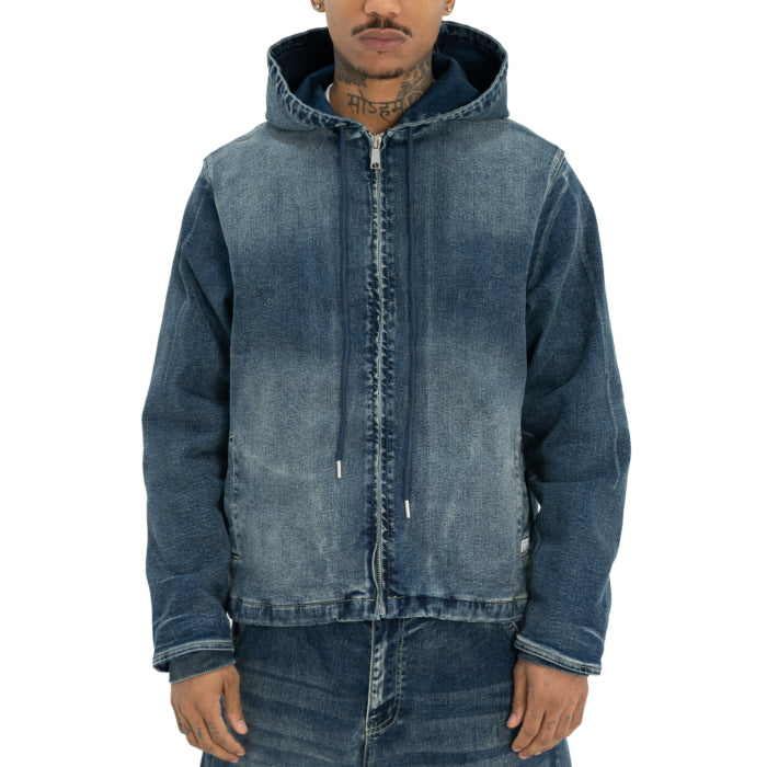 Pro Club Men's Heavyweight Denim Zip-Up Jacket image 4