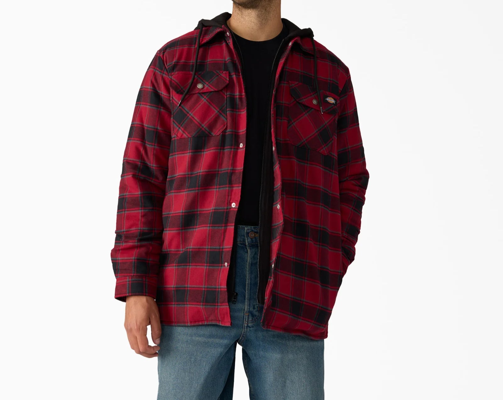 Dickies Water Repellent Flannel Hooded Shirt Jacket image 5