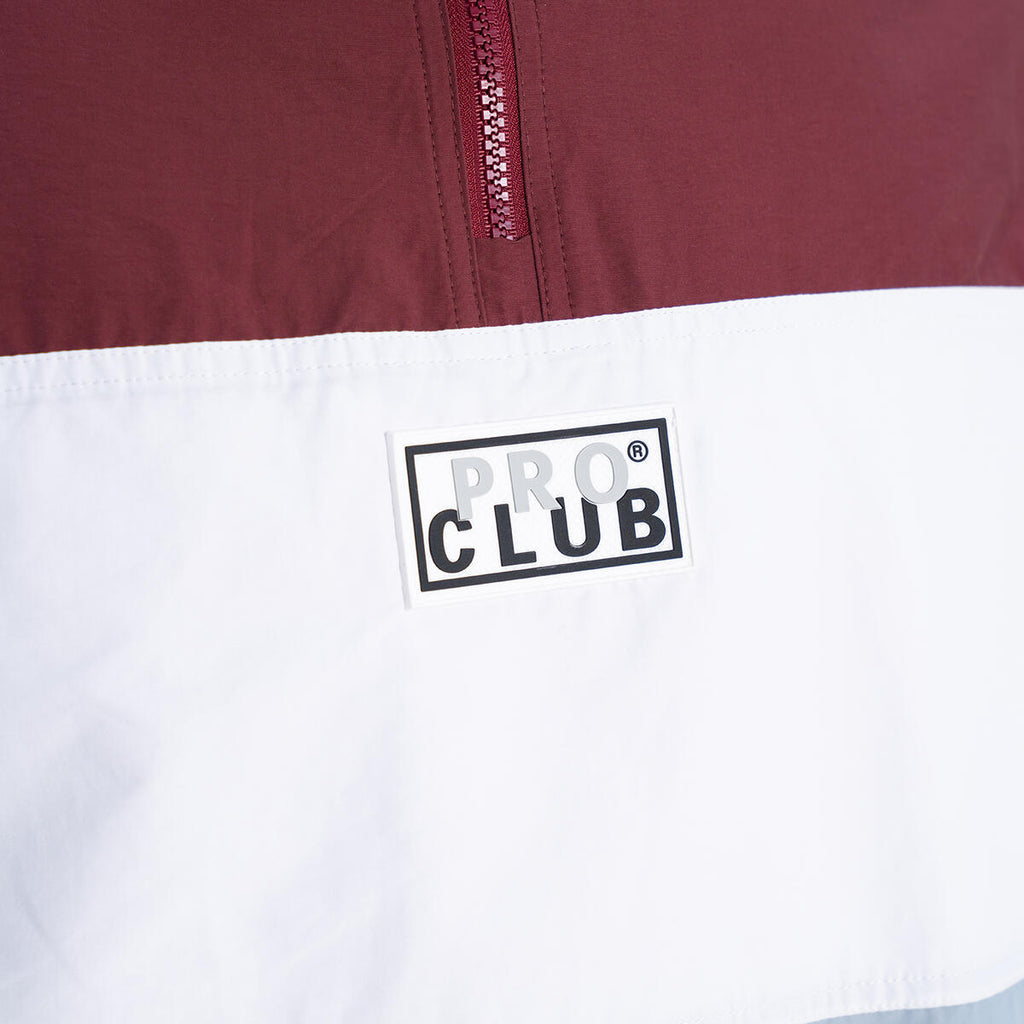 Pro Club Men's Comfort Tri-Color Cotton/Nylon Half Zip Track Jacket